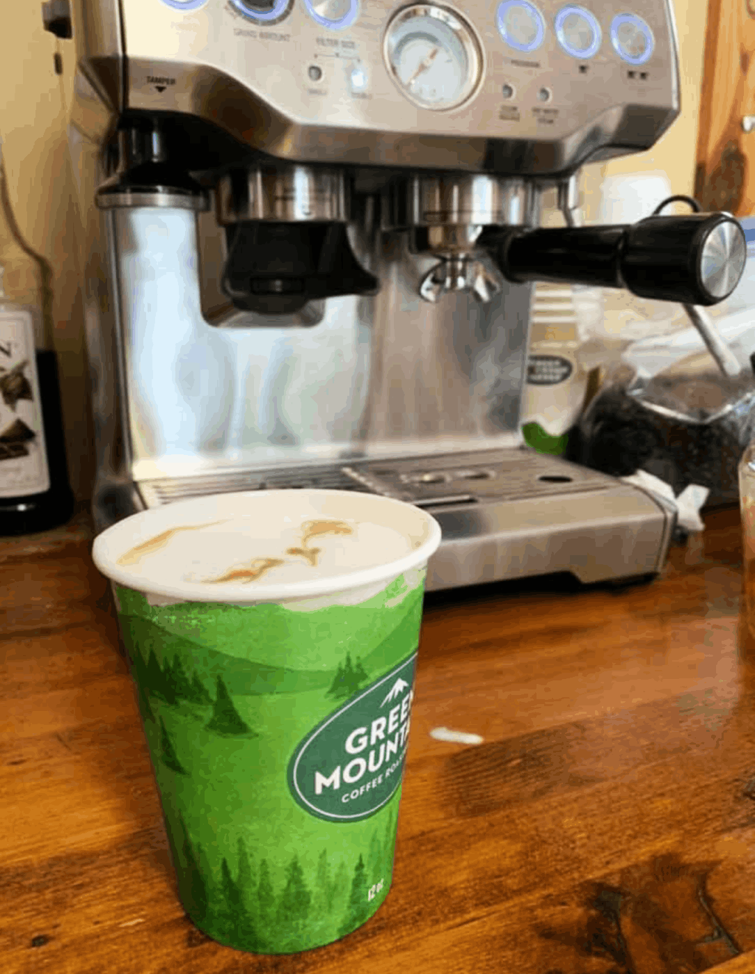 expresso machine was a cup of expresso